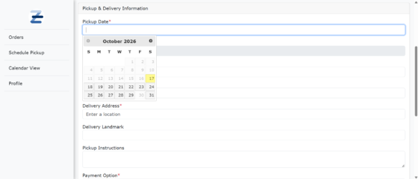 customer-schedule PickUppointment Hub