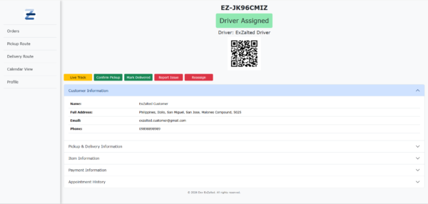 driver-view-order PickUppointment Hub